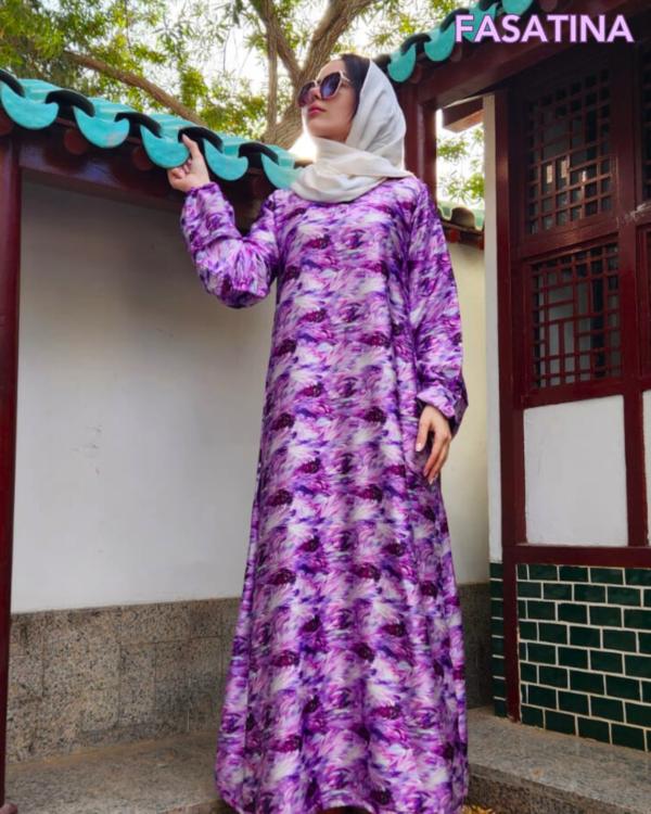 Violet purple Dress - handmade fashion Dubai